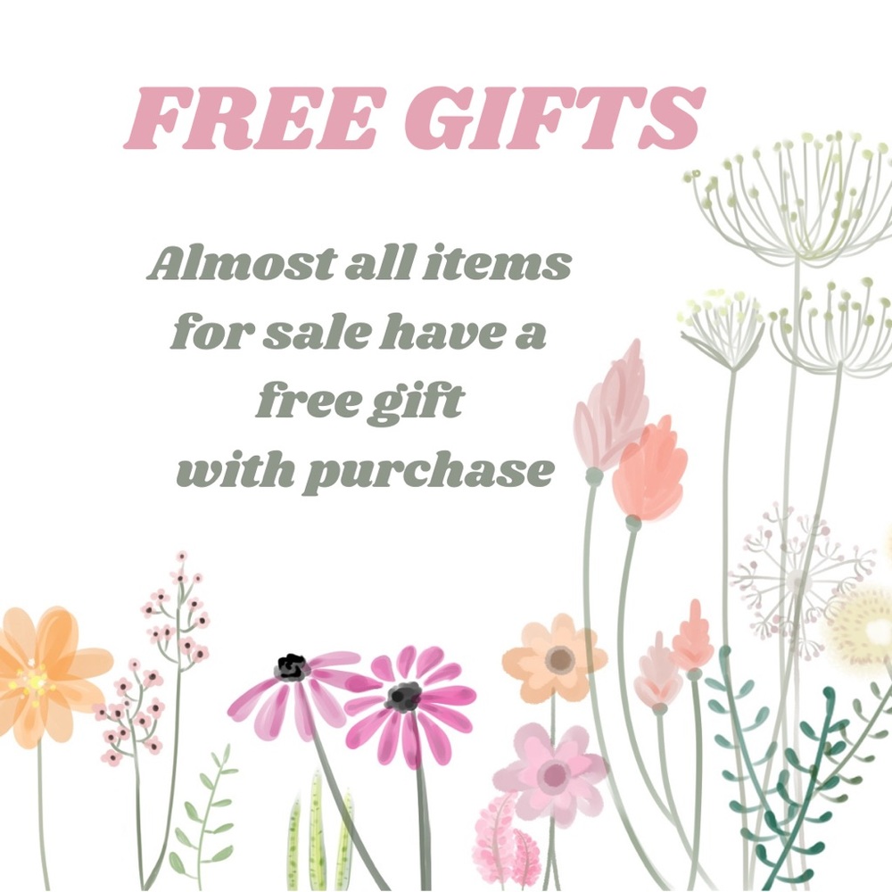 Free gifts with purchases on most items✨✨